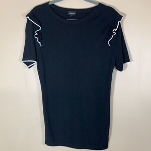 Torrid Black Tunic Top with Ruffle Sleeves